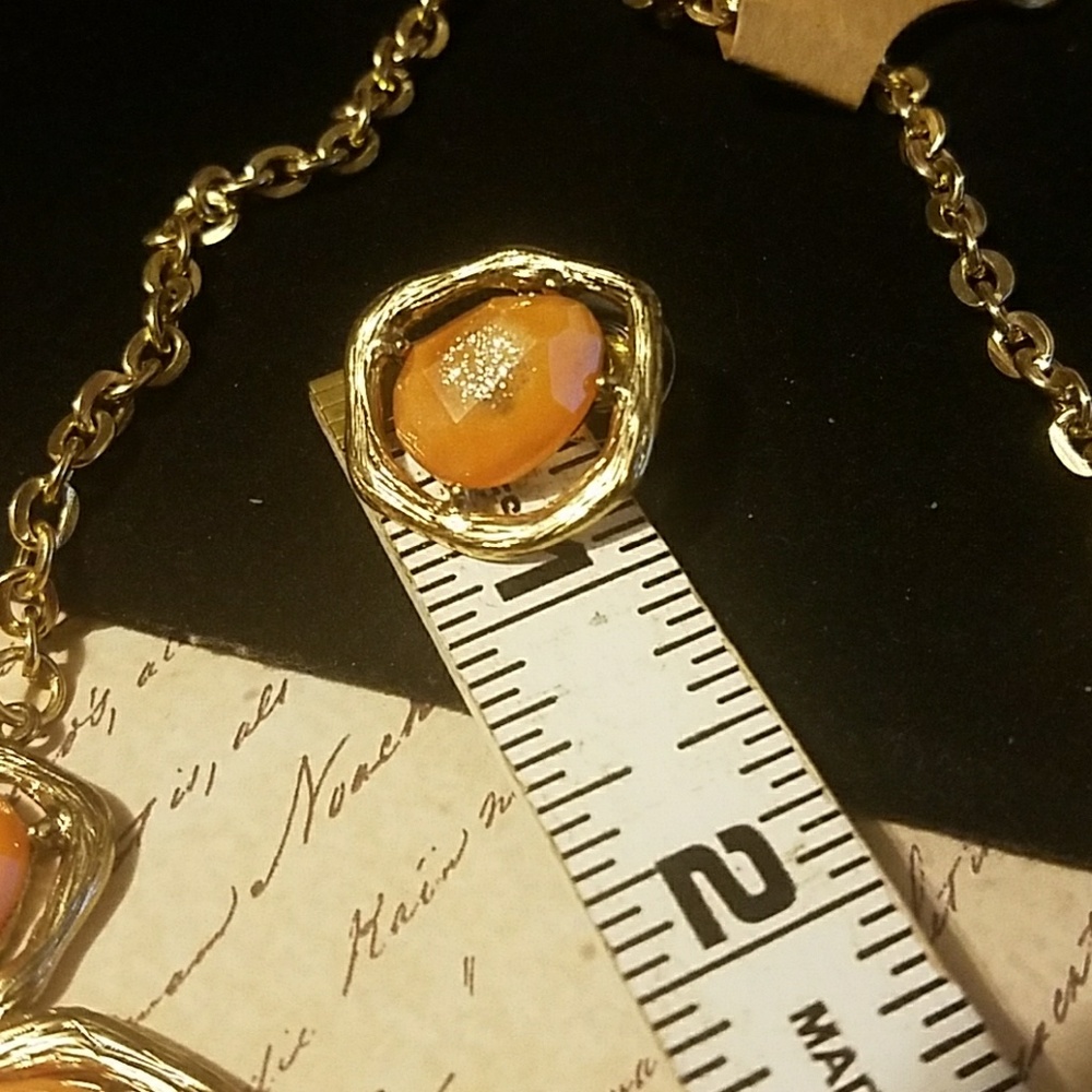 S171 Chunky & Fun Faceted Cobochon Necklace Set - Picture 8 of 15